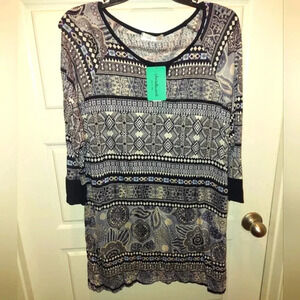 NWT Chris & Carol Tribal Boho Printed Tunic
